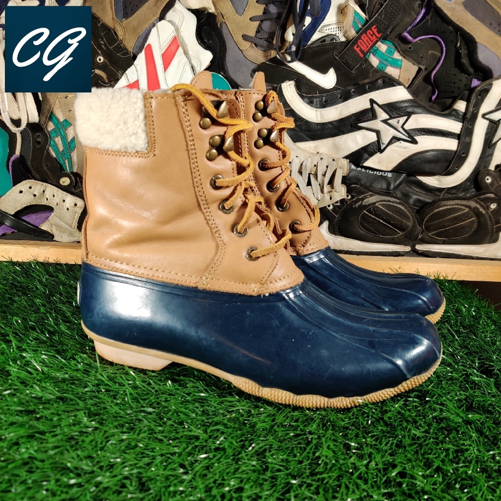 Sperry Navy Shearwater Lined Winter Boots Booties